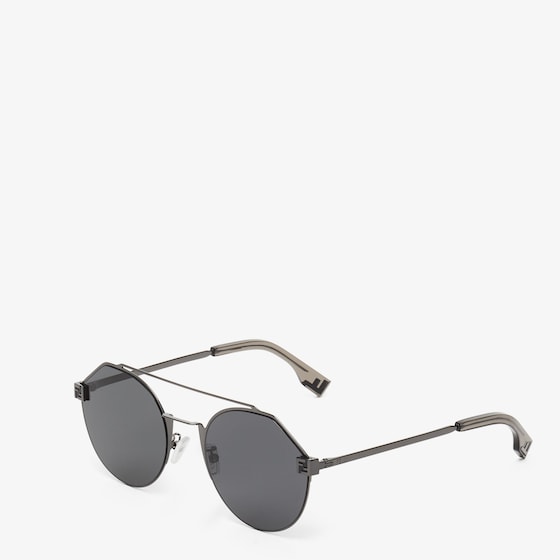 Fendi Round, ultra-light sunglasses made of metal with a dark | Thumbnail 2