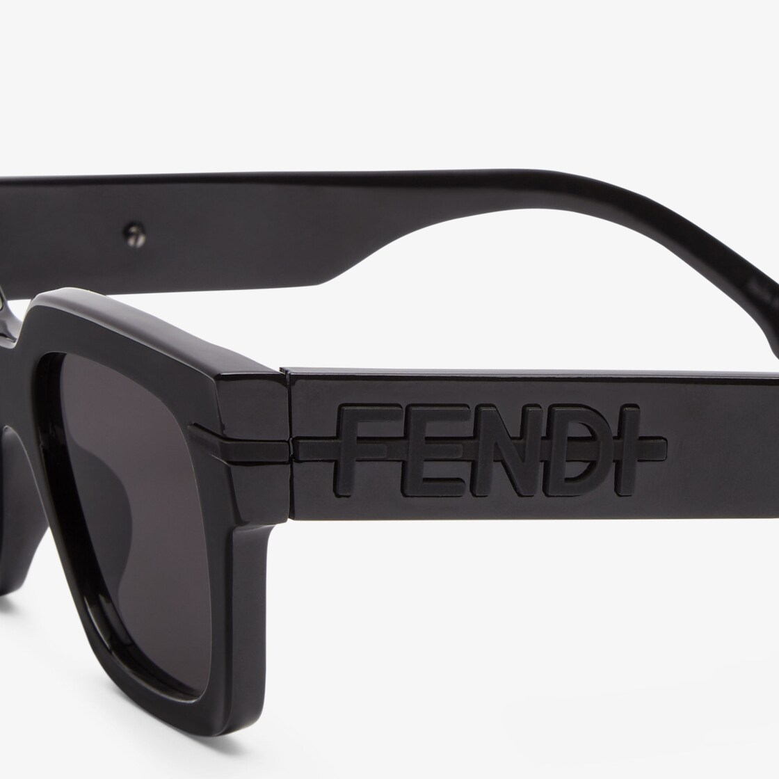 Fendi - Fendi Feel - Rectangular Sunglasses - Black Gray