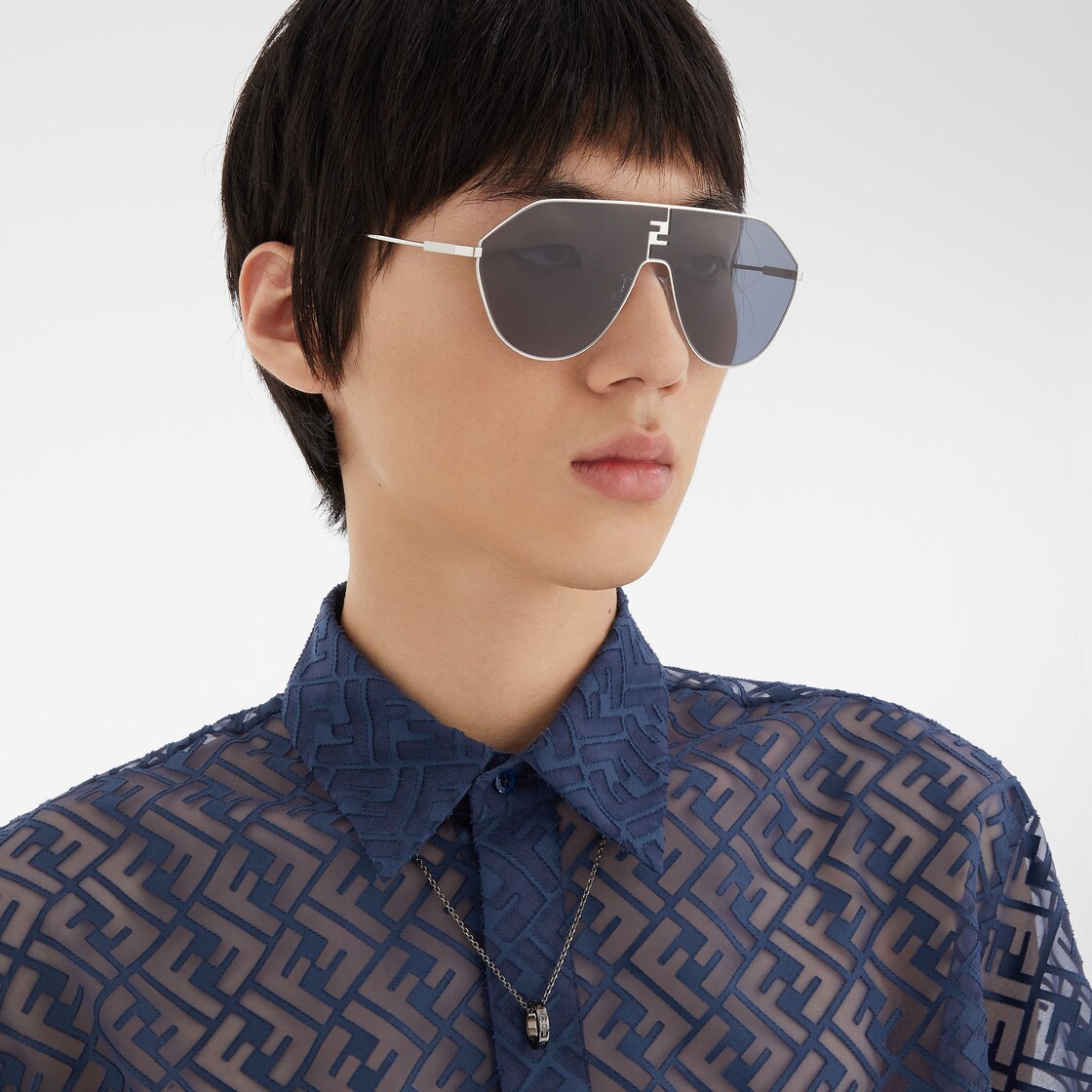 Fendi shield 2024 aviator sunglasses