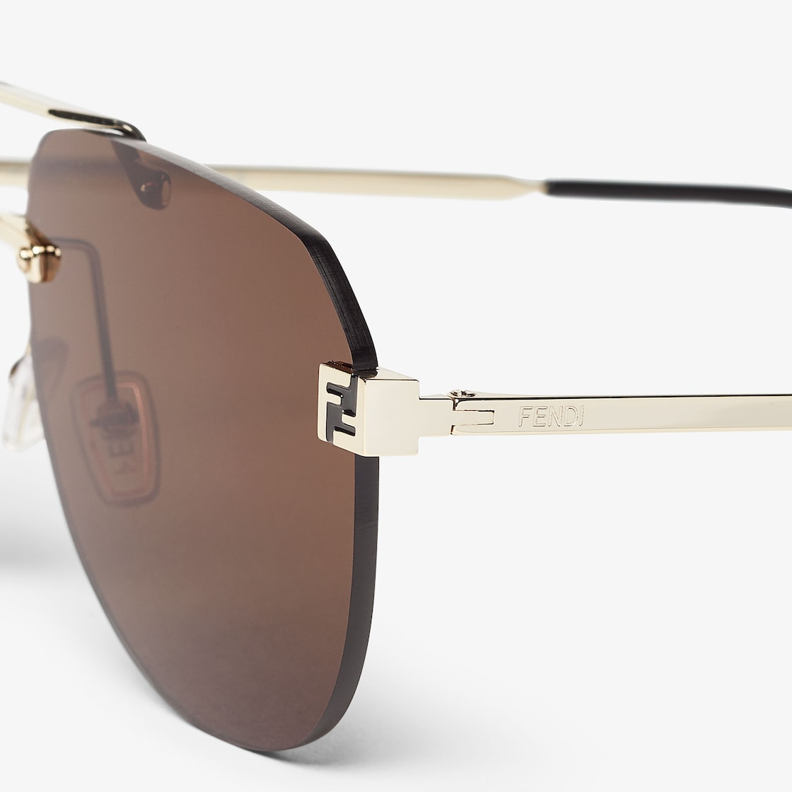 Fendi Sky - Gold-colored metal sunglasses | Fendi