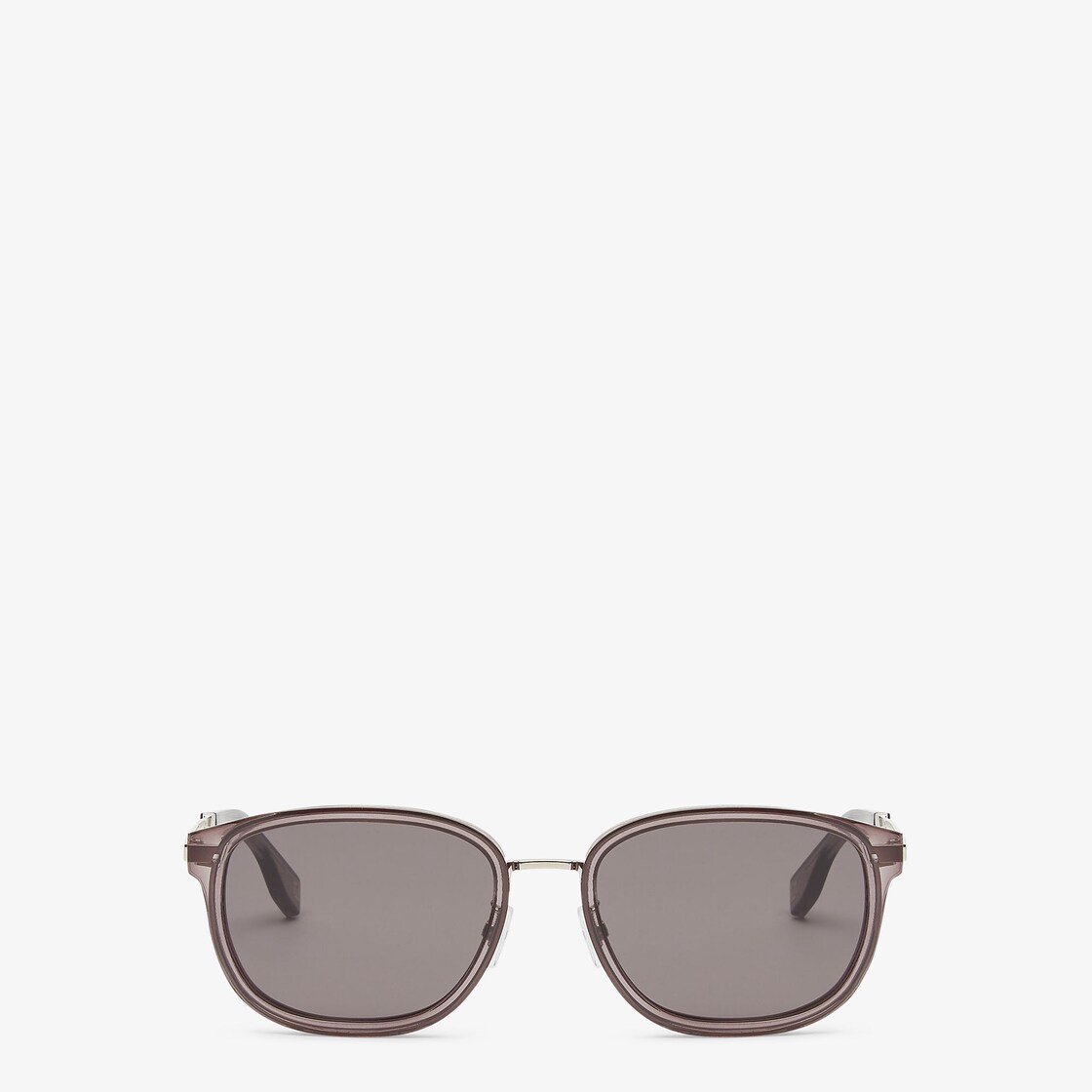 Fendi Travel Palladium colored metal and gray acetate sunglasses Fendi