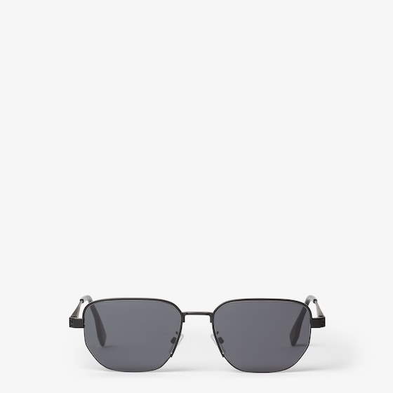 Fendi Rectangular, semi-rimless Sky glasses made of metal