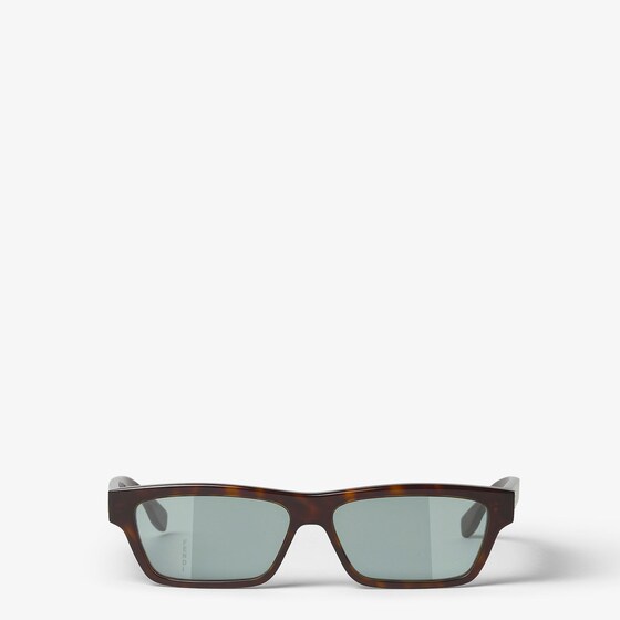 Fendi Low rectangular Squared FF glasses in dark Havana acetate
