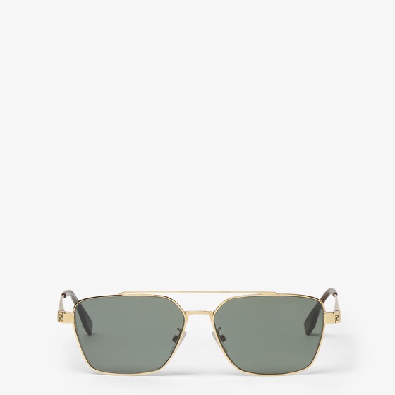 Fendi Ultra-lightweight, square pilot sunglasses made of metal