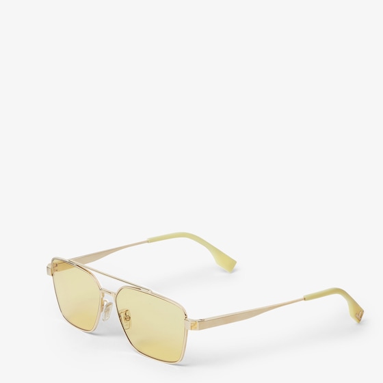 Fendi Ultra-lightweight, square pilot sunglasses made of metal | Thumbnail 2