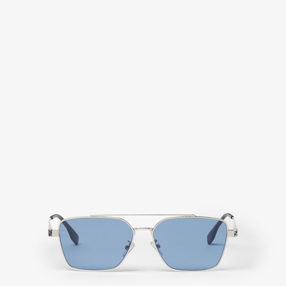 Fendi Ultra-lightweight, square pilot sunglasses made of metal