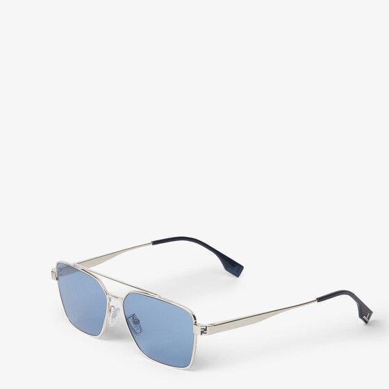 Fendi Ultra-lightweight, square pilot sunglasses made of metal | Thumbnail 2