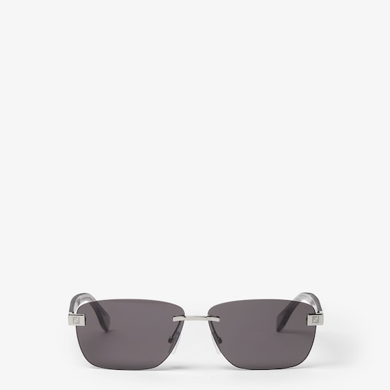Fendi Rectangular rimless sunglasses, distinguished by hinges