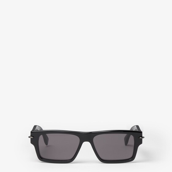 Fendi Rectangular Selleria glasses in black acetate