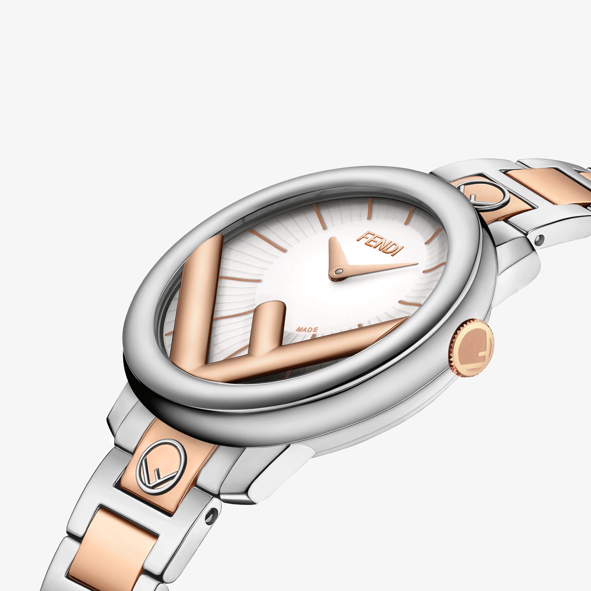 Fendi rose gold watch clearance