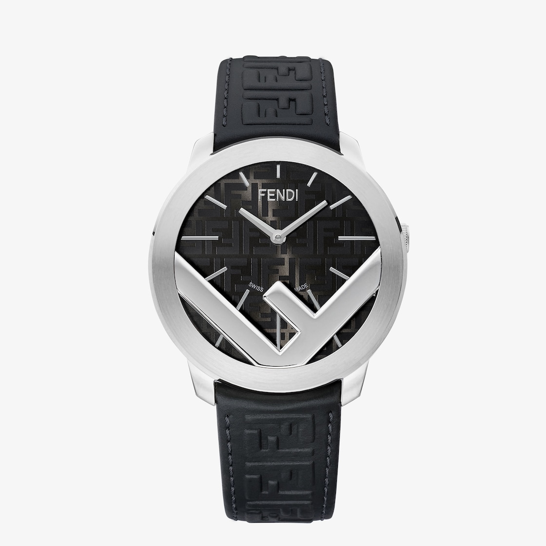 F is Fendi41 mm Round watch with F is Fendi logo