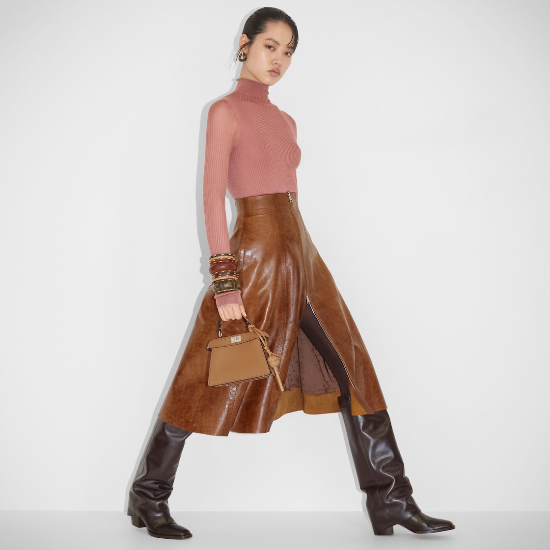 Skirt Leather Brown - Image 4/4