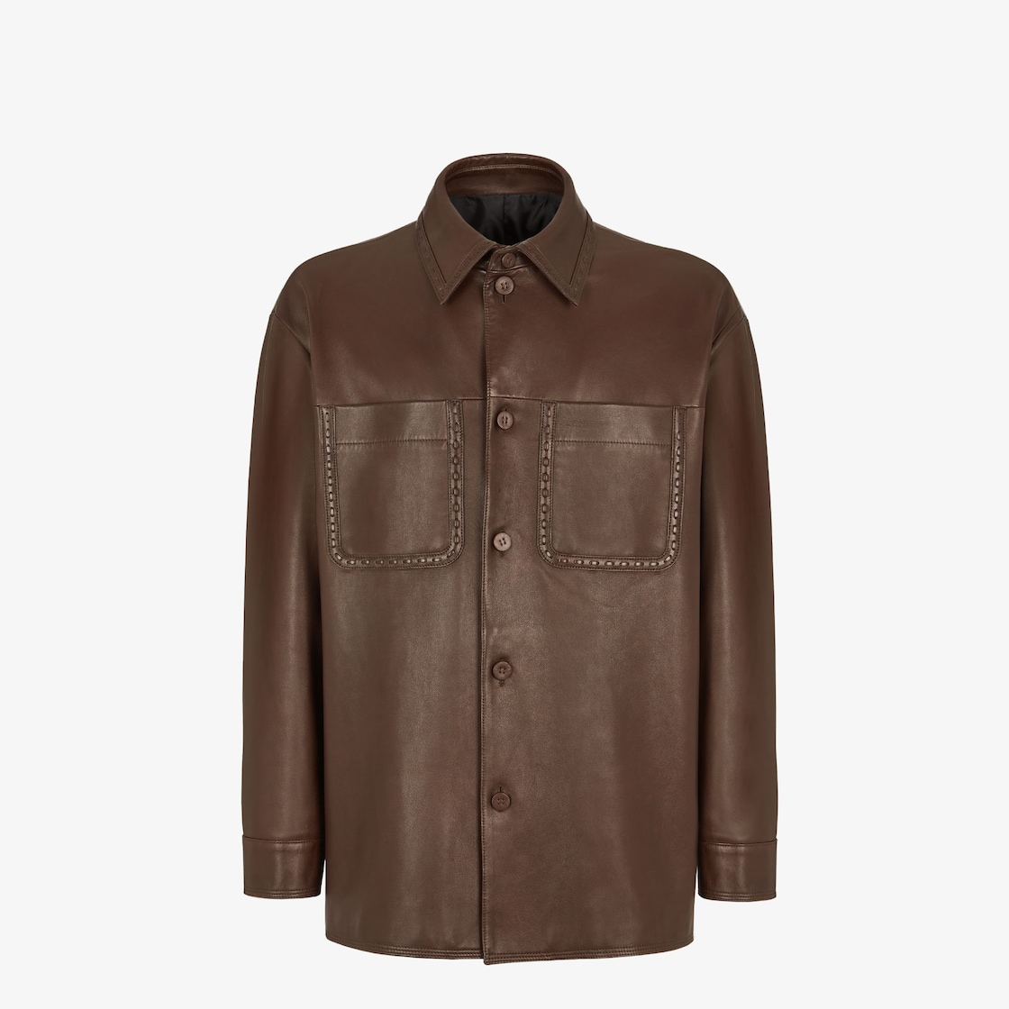 Blouson Brown leather Go To Jacket Fendi