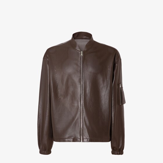 Fendi Blouson with mandarin collar and drawstring edge at