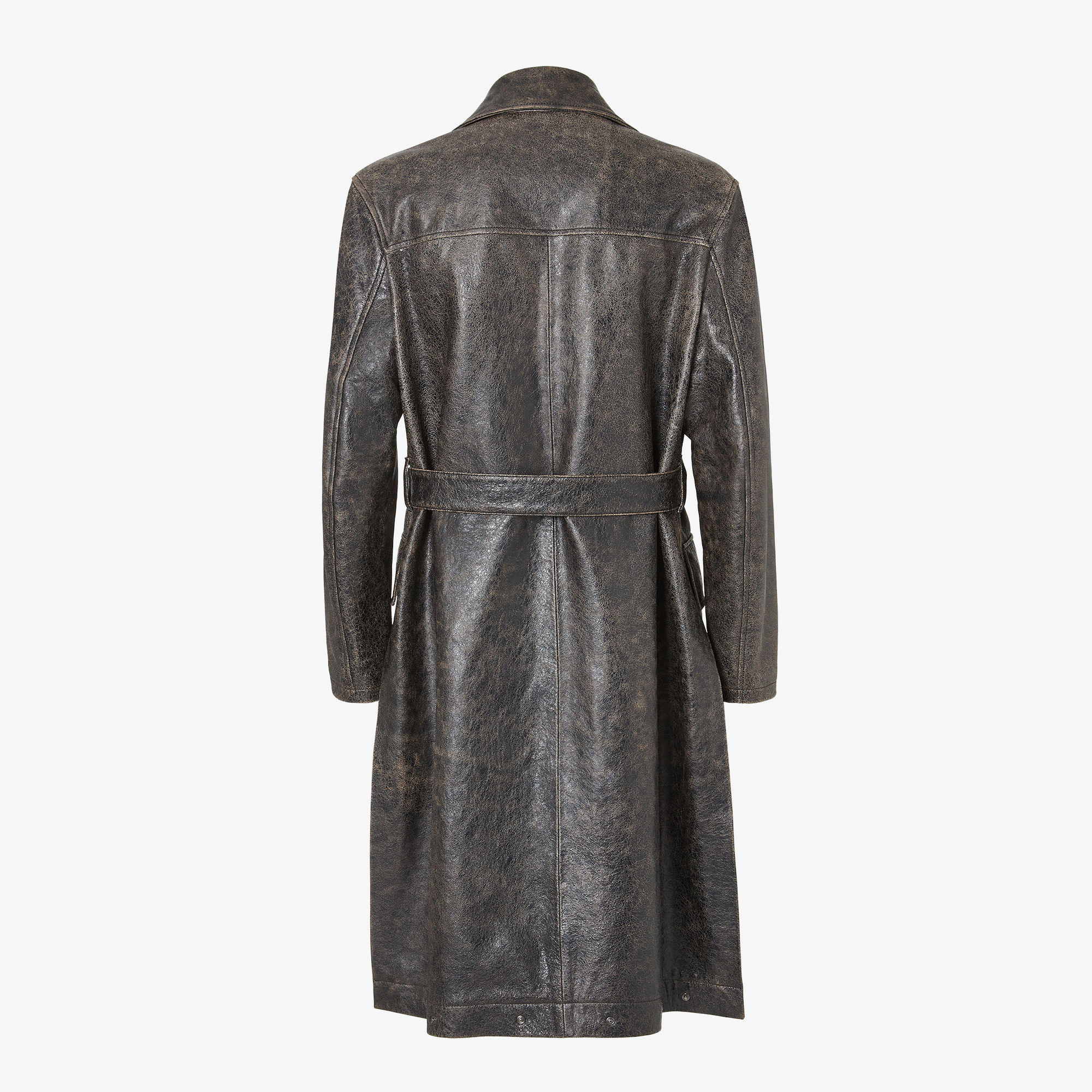 FENDI ヒョウ柄 ブラックトレンチコート Coat - | FENDI US