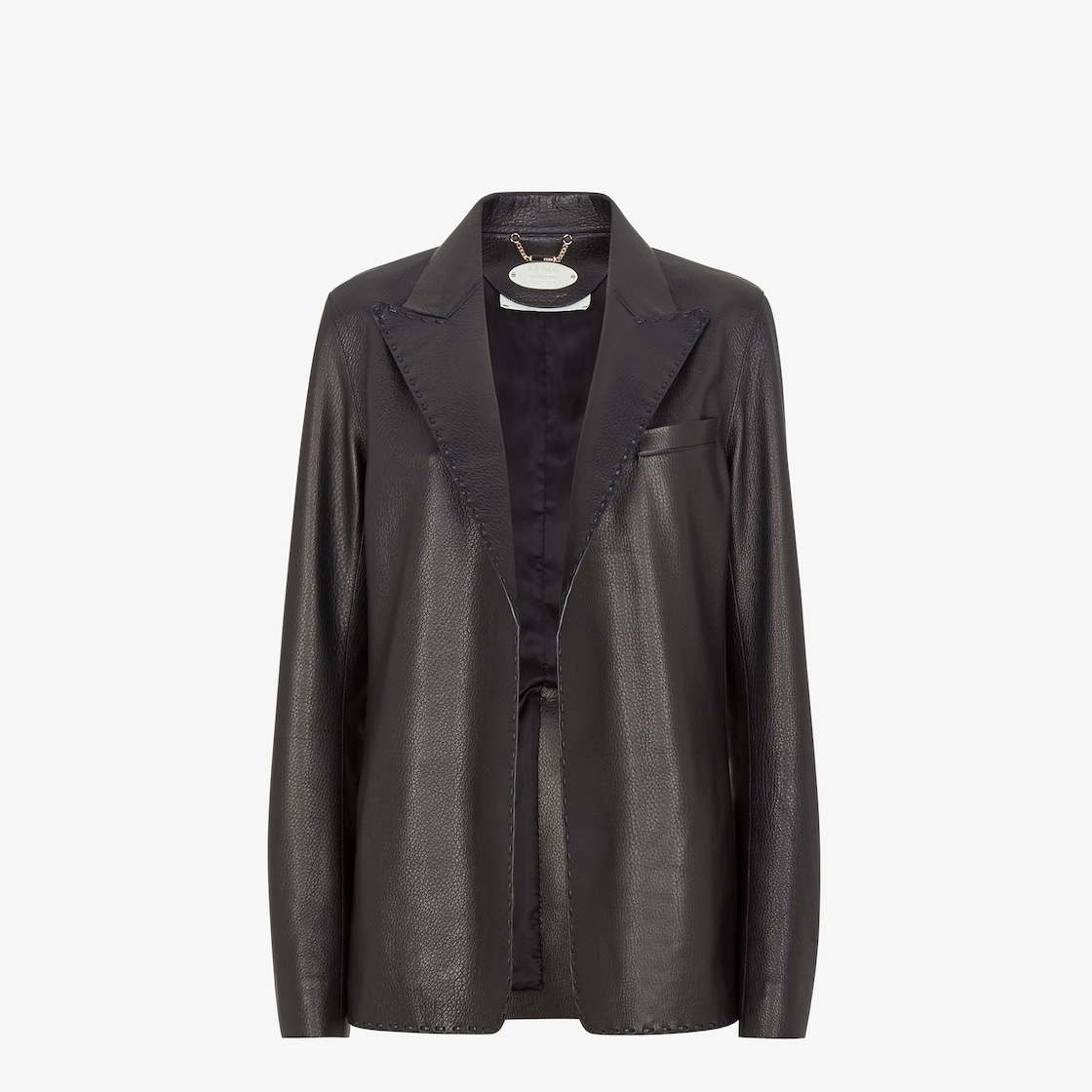 Jacket Leather Black Fendi