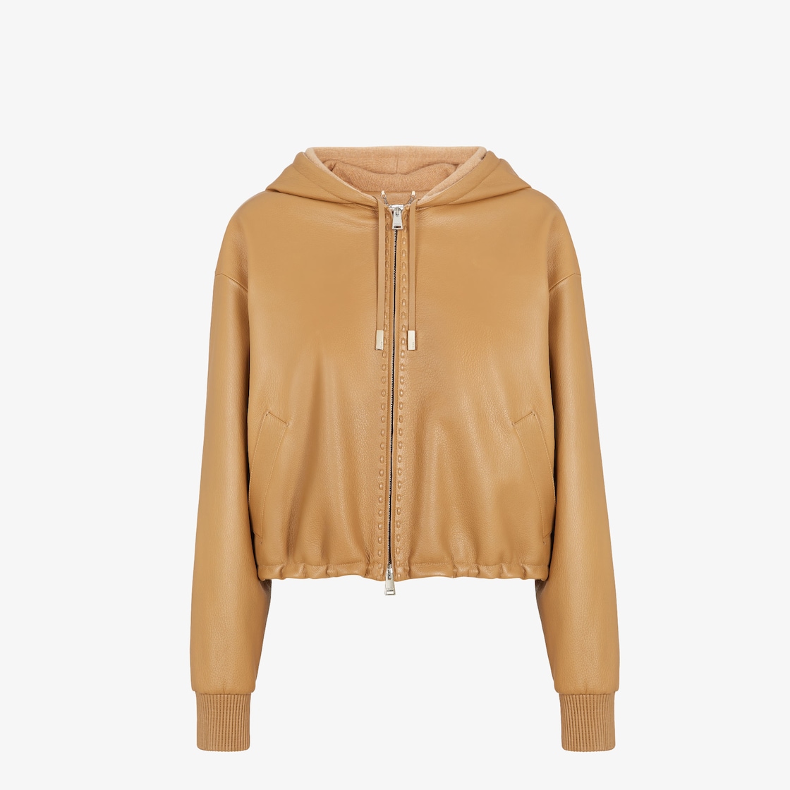 Blouson Beige leather jacket Beige - Image 1/5