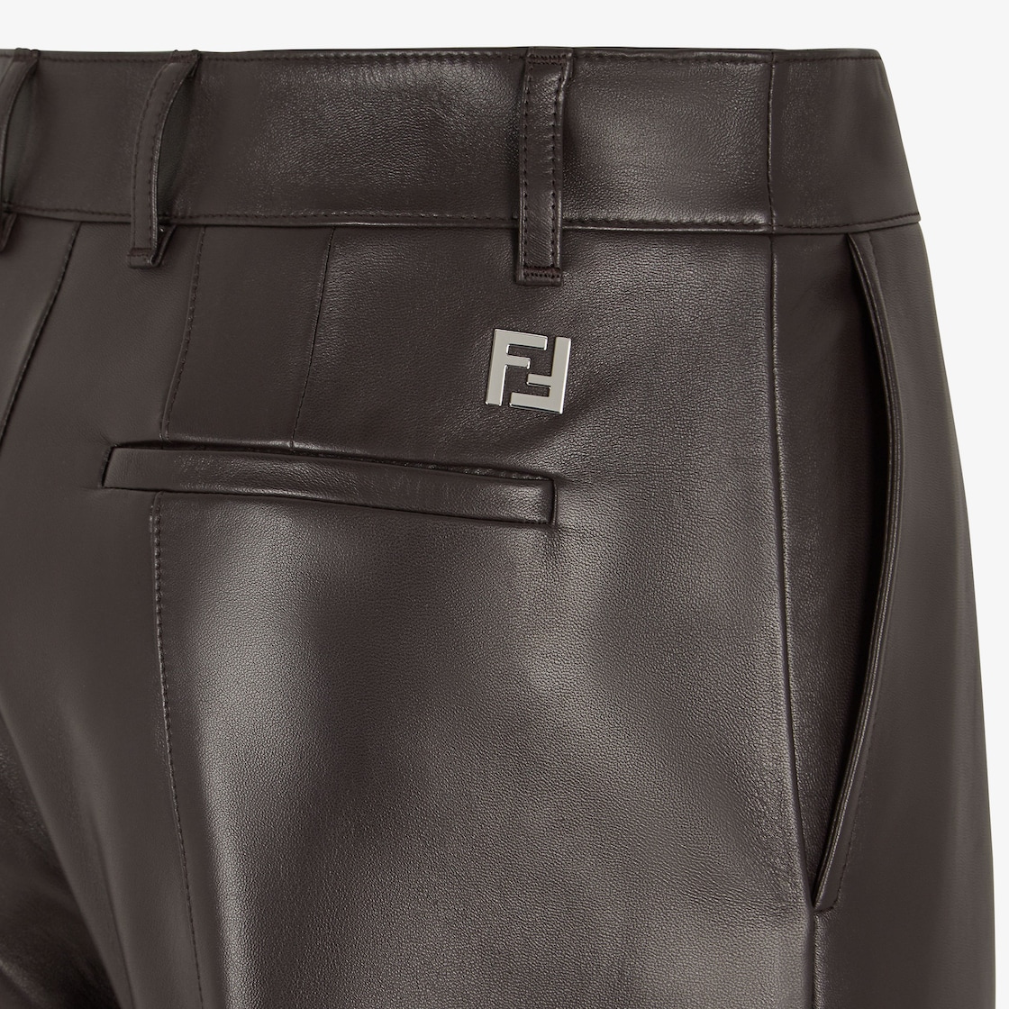 FENDI: trousers with all-over FF logo - Brown  Fendi pants JFF209 ADF3  online at