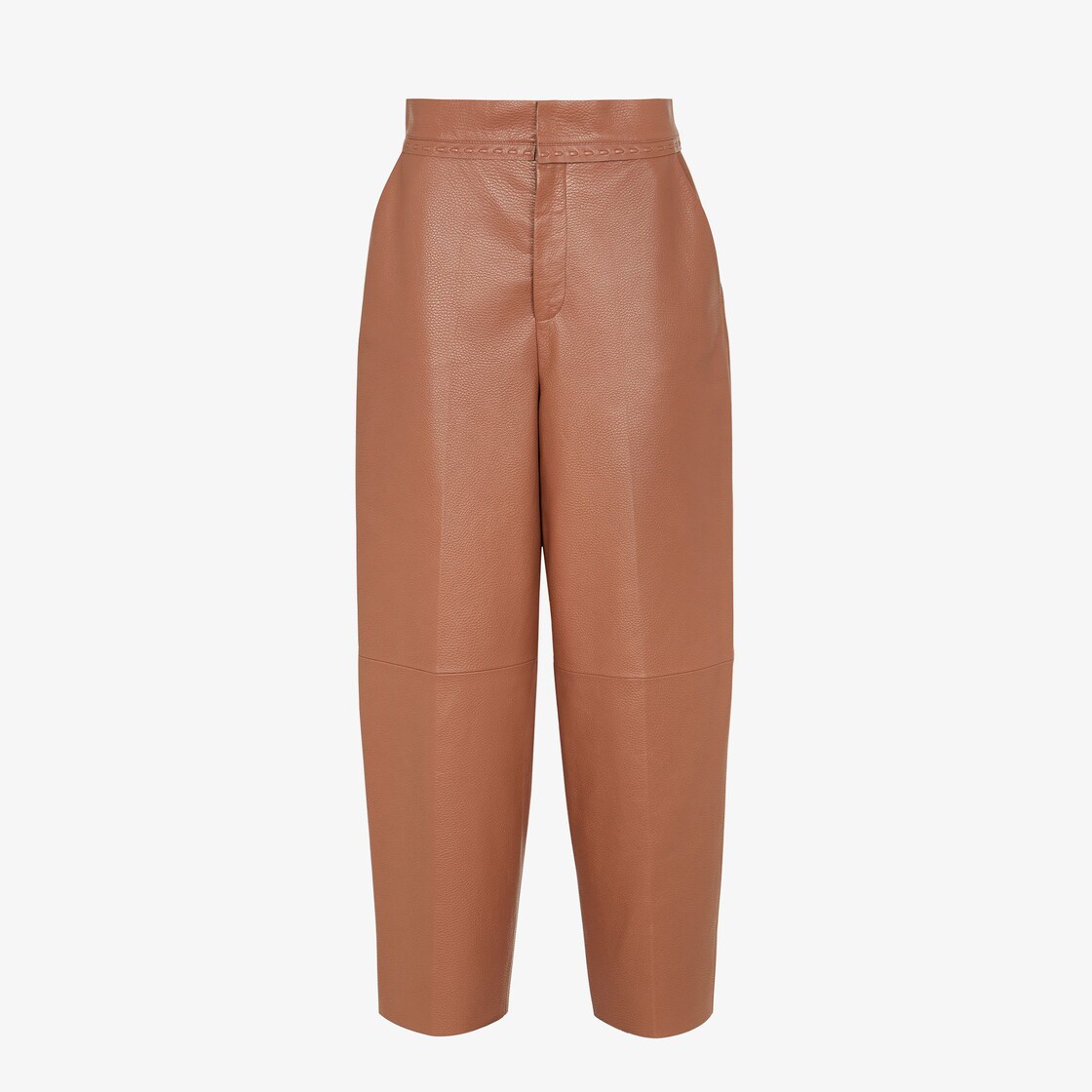 WOMAN FENDI ORANGE SILK PRINTED TWILL PANT