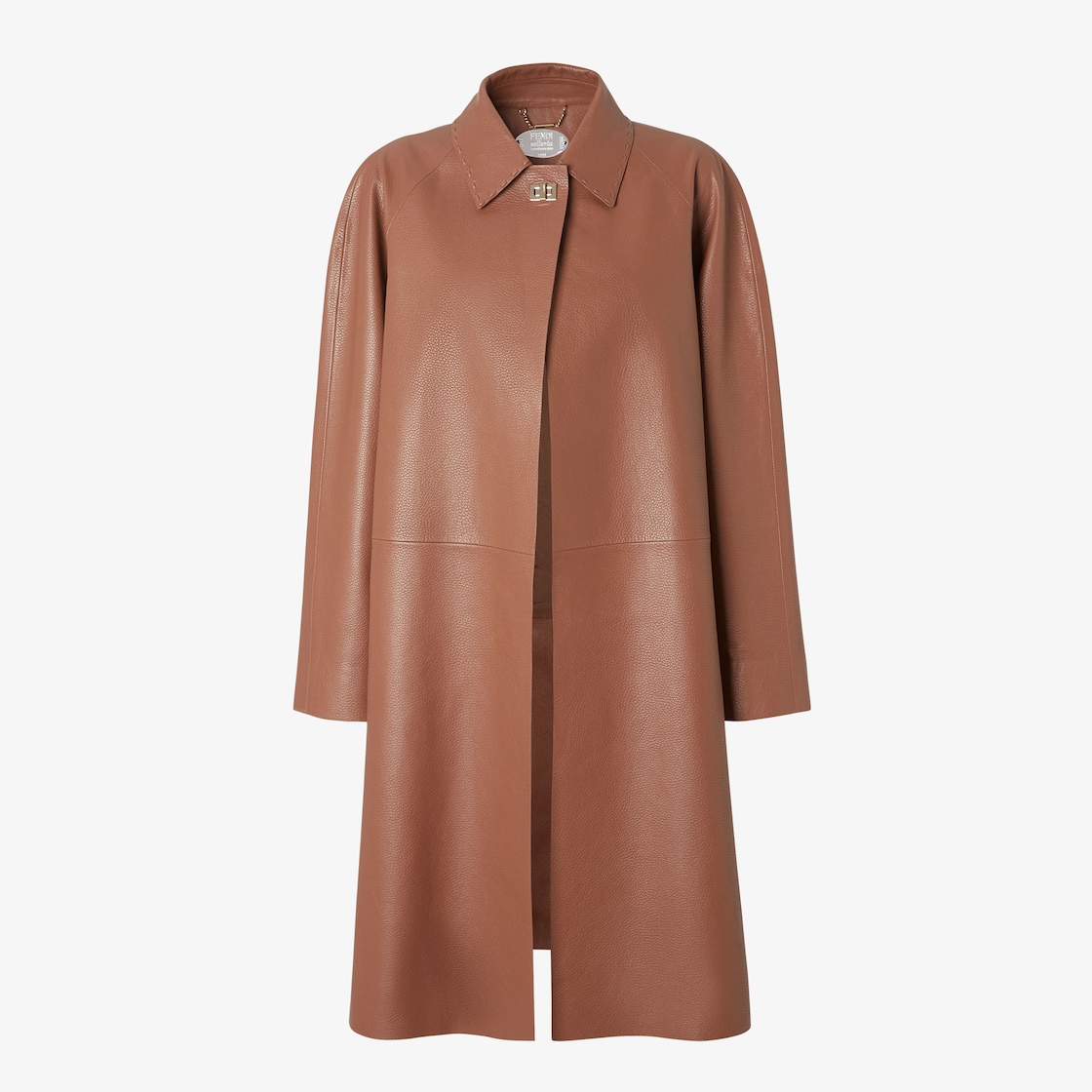 Overcoat Leather Brown Fendi