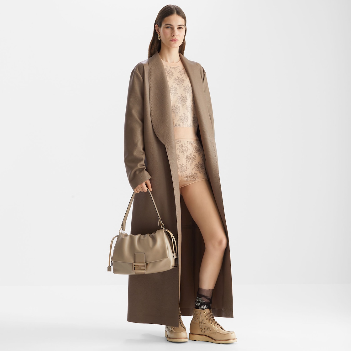 Coat Leather Green | Fendi Coat Leather Green | Fendi