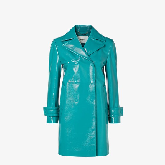 Fendi Trench Coat In Blue
