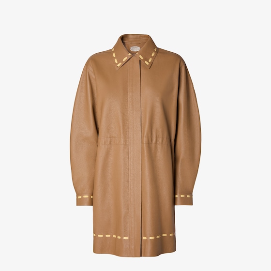Fendi Overcoat In Brown