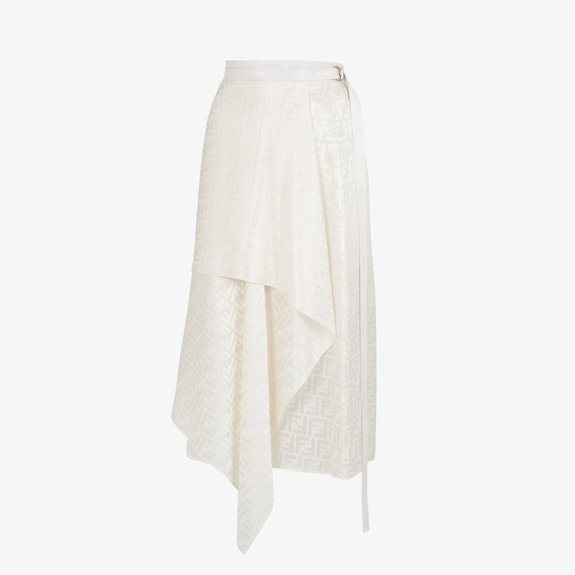 Skirt White FF silk skirt Fendi