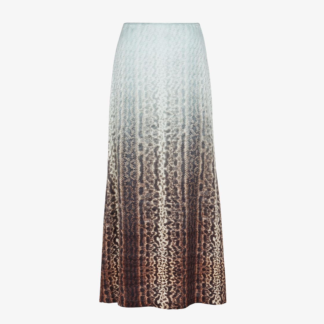 Skirt Light blue animalier silk skirt Fendi