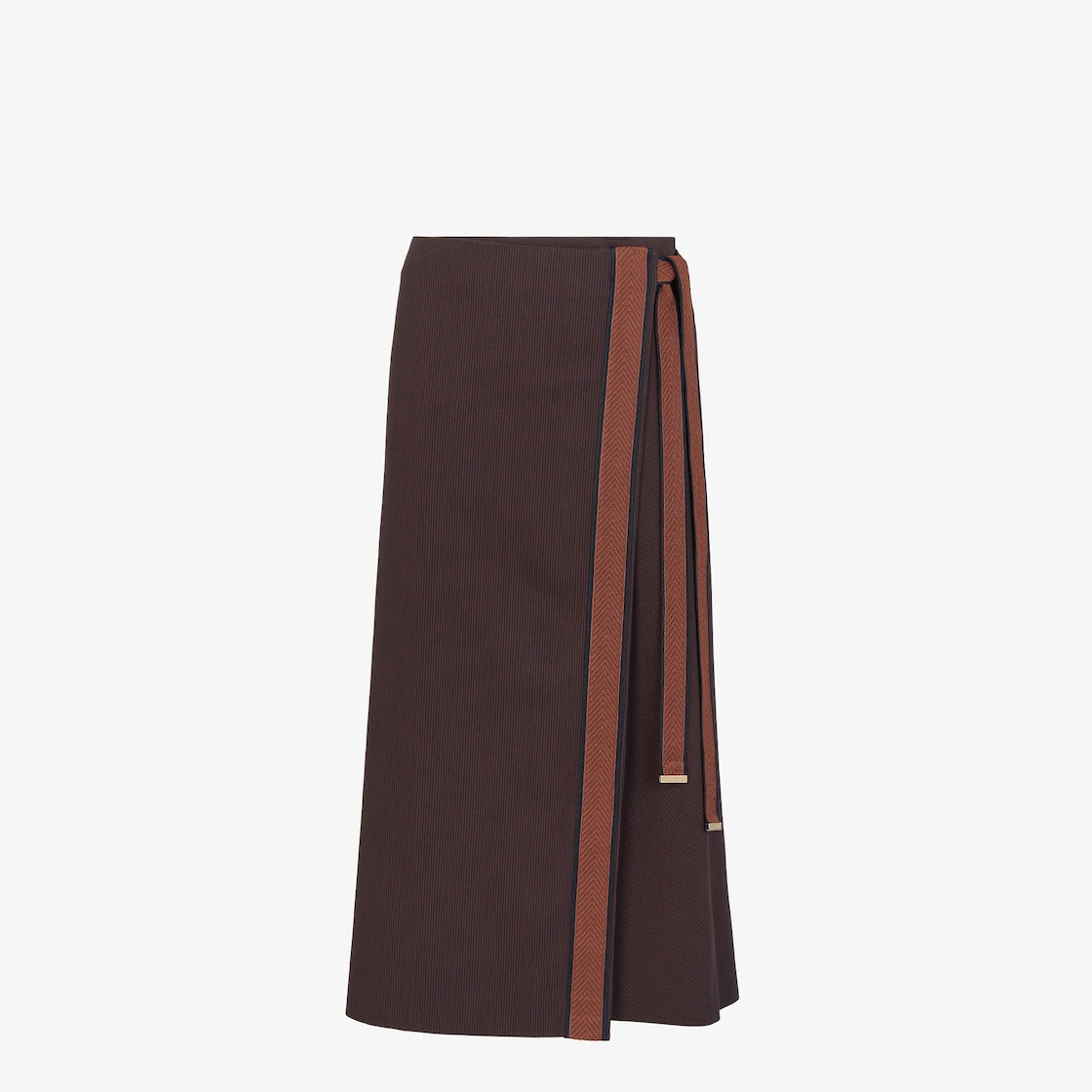 Skirt Pinstriped brown wool skirt Fendi