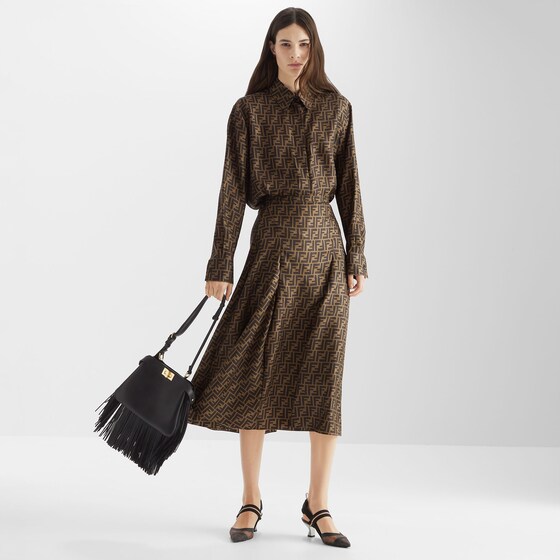 Fendi High-waisted skirt with a flowing, flared line | Thumbnail 4