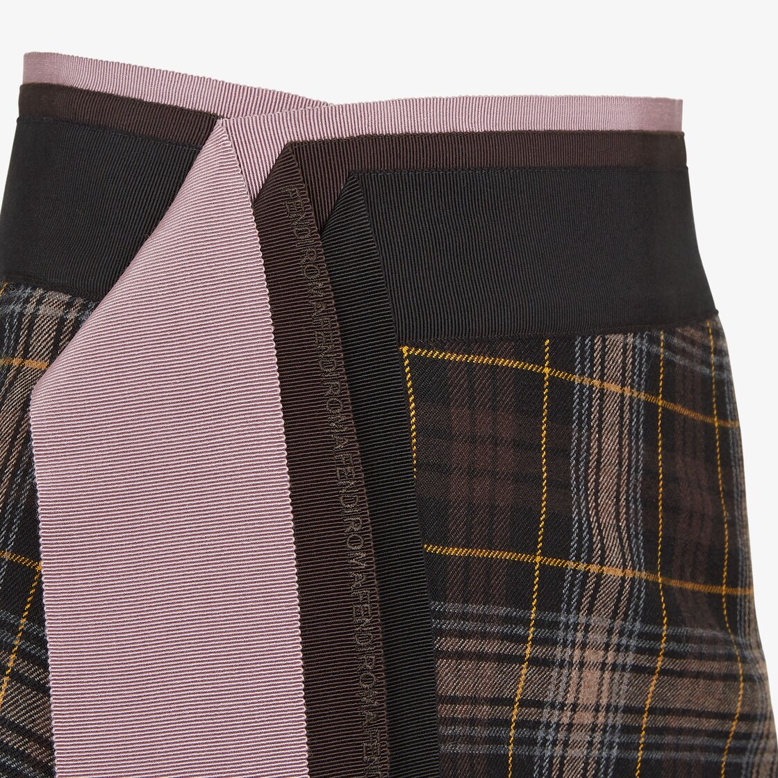 Skirt Brown Fendi Tartan skirt Brown - Image 4/5