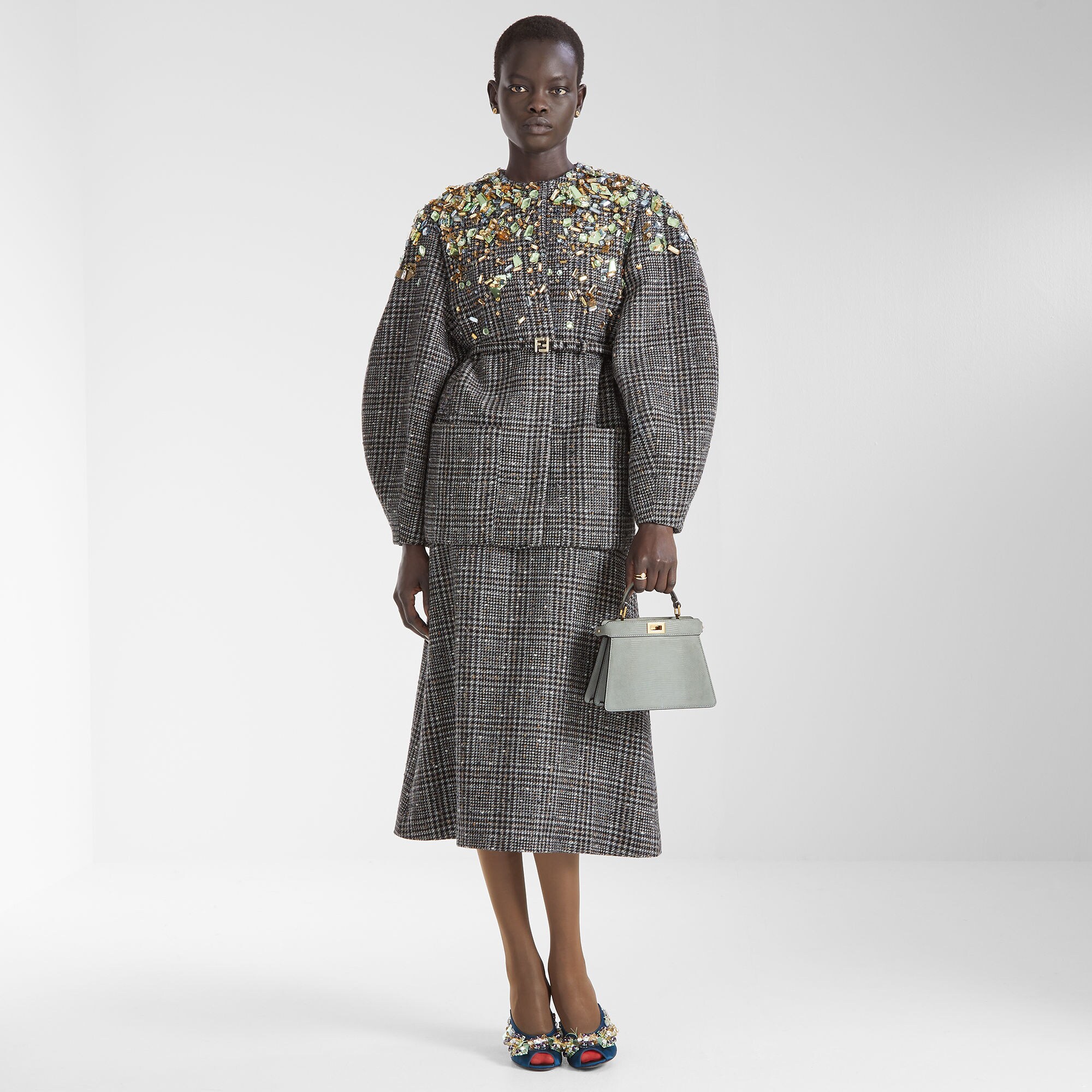 Skirt Wool Gray | Fendi