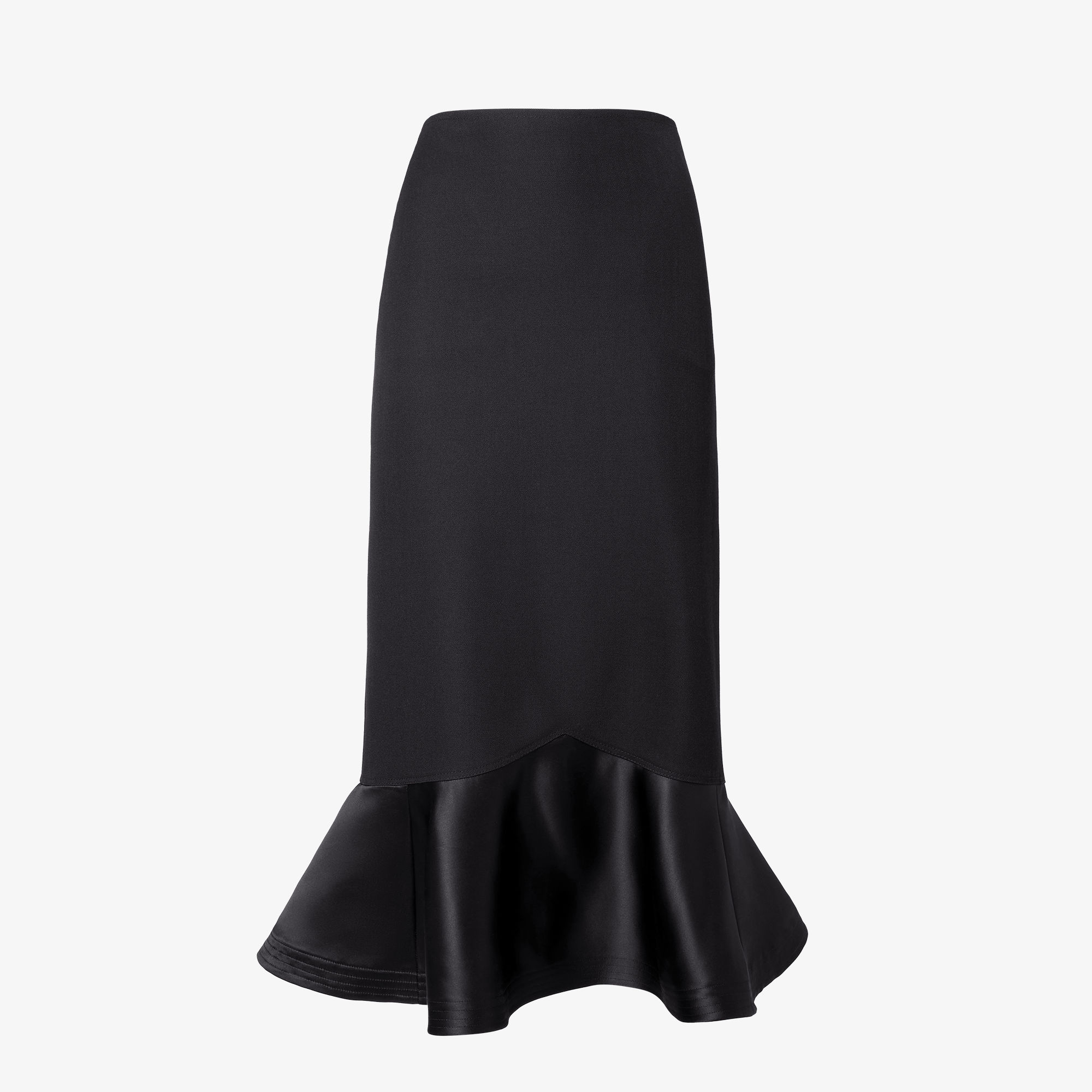 【関税&送料込】Fendi Grain De Poudre Wool Skirt Skirt Wool Black | Fendi