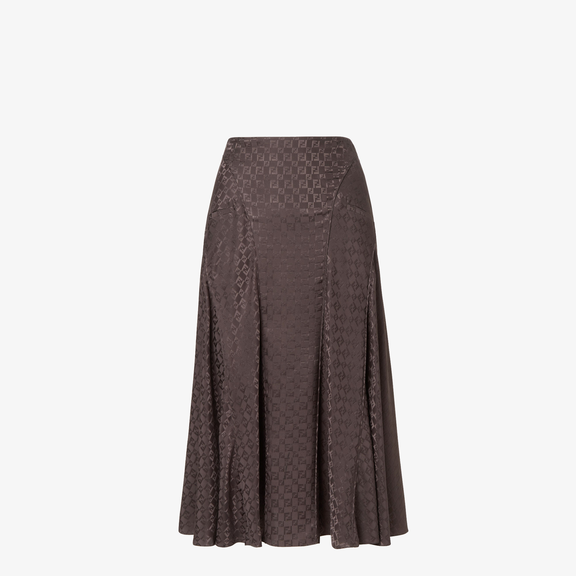 スカート Fendi Skirt In Brown Ff Silk Twill Skirt Silk Brown | Fendi