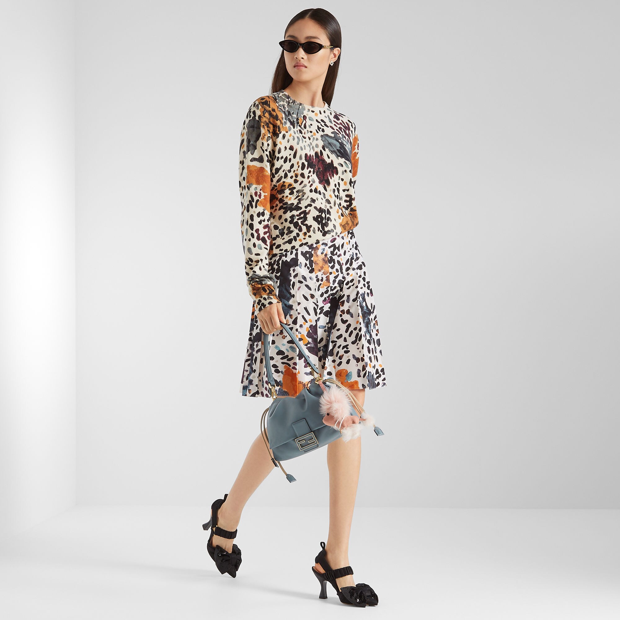 スカート シルク マルチカラー | Fendi