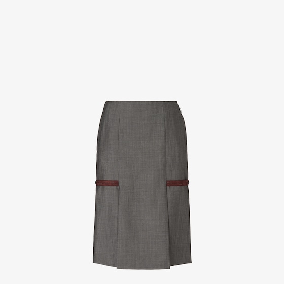 Fendi Straight-cut midi skirt with symmetrical slits at the front
