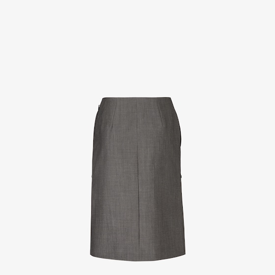 Fendi Straight-cut midi skirt with symmetrical slits at the front | Thumbnail 2