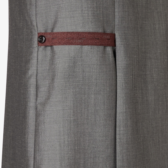 Fendi Straight-cut midi skirt with symmetrical slits at the front | Thumbnail 3
