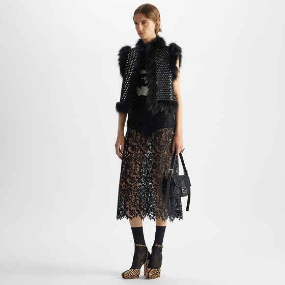 Fendi Midi skirt with a flowing, flared silhouette, made entirely | Thumbnail 7