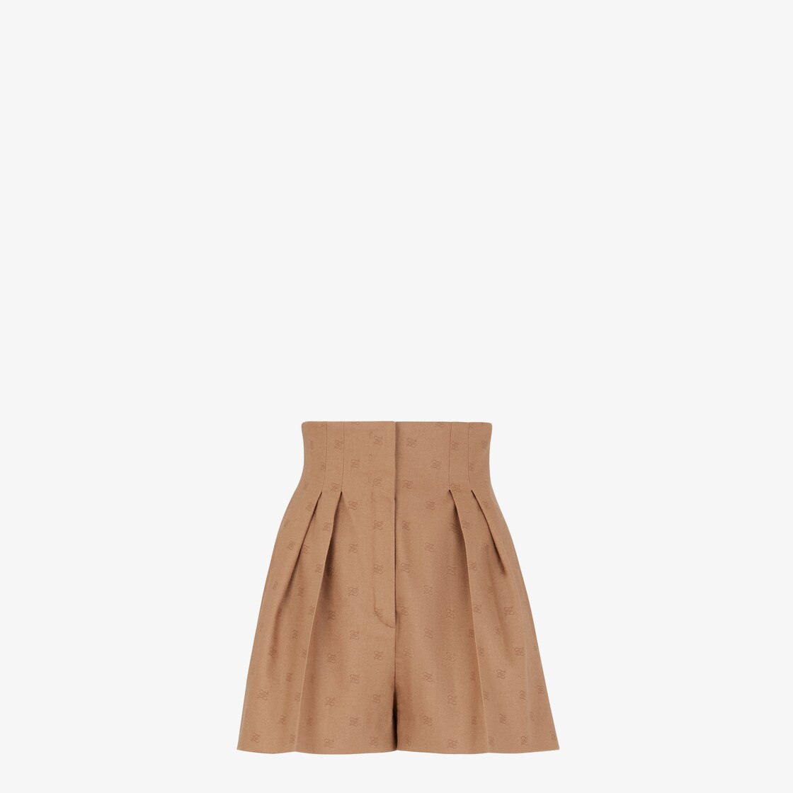 Pants - Camel-colored wool shorts | Fendi