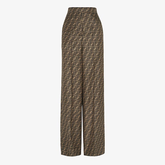 Fendi High-waisted, tailored palazzo trousers