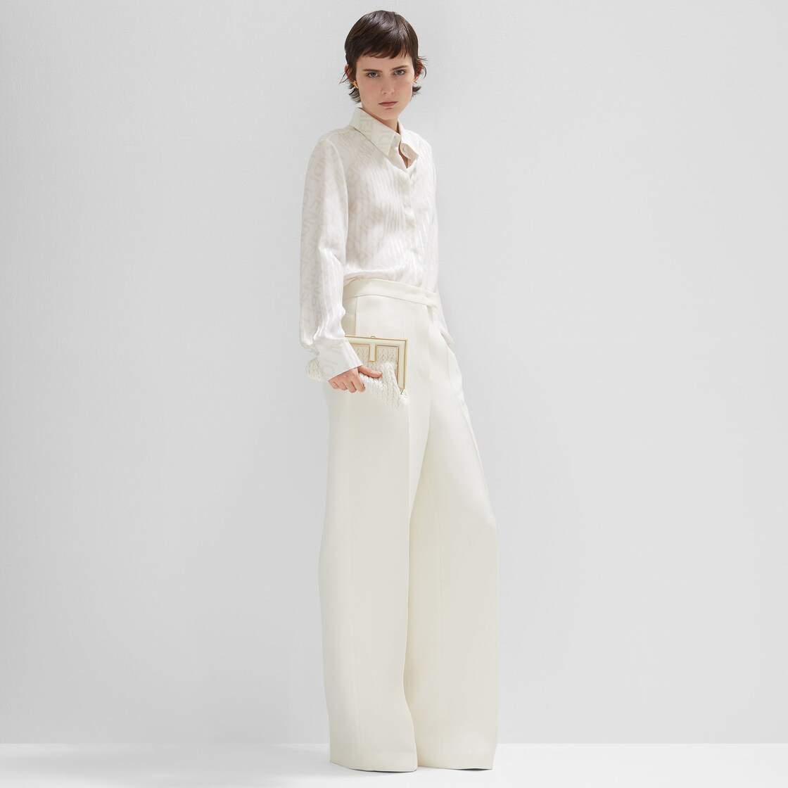 Fendi - Silk trousers mud - The Corner