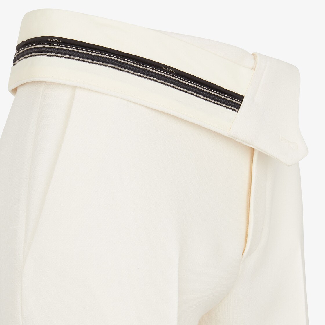 Trousers White wool and silk trousers Fendi