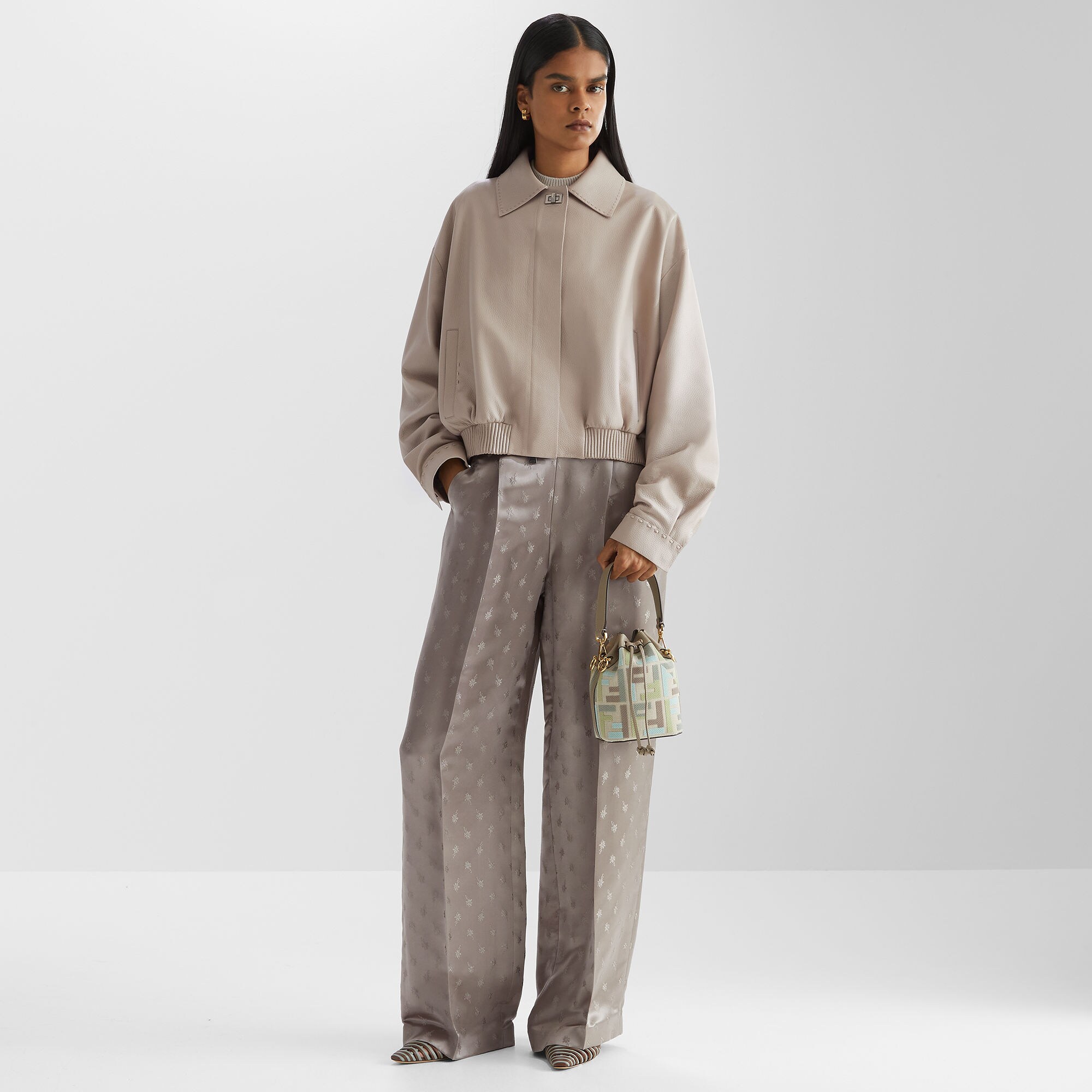 パンツ FENDI SS25 (FR6494 AUQMF1SAT) Pants Silk Multicolor | Fendi