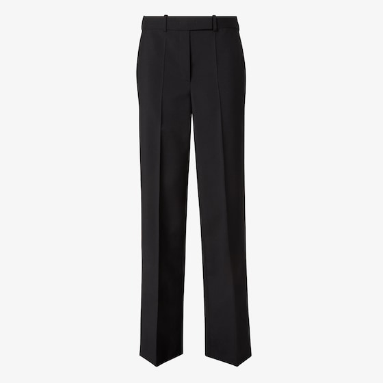 Fendi Black Wool And Mohair Pants In Black