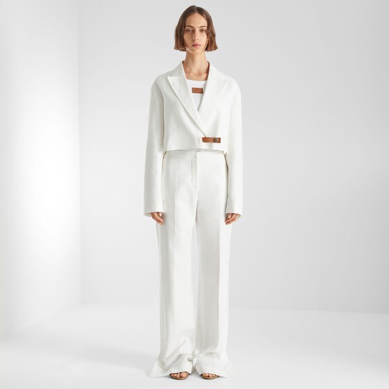Fendi Straight-leg long trousers with side slits at the hem | Thumbnail 4