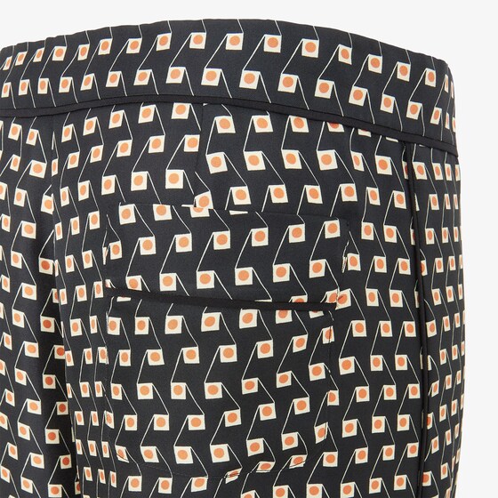 Fendi Flowing pyjama trousers made of silk georgette with | Thumbnail 3