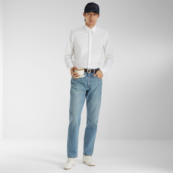 Fendi Regular-fit shirt with Italian-style collar | Thumbnail 4