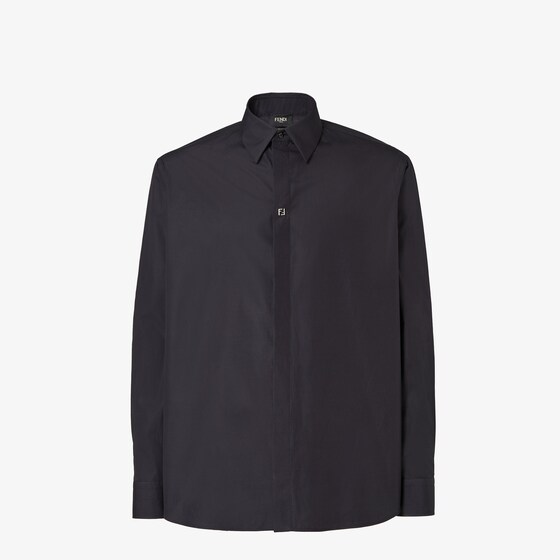 Fendi Black Cotton Shirt In Black